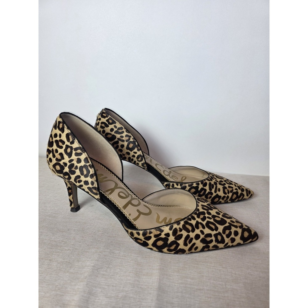Sam Edelman Leopard Print Stilettos Size 10 Point Toe Heels 3 Inch Heel